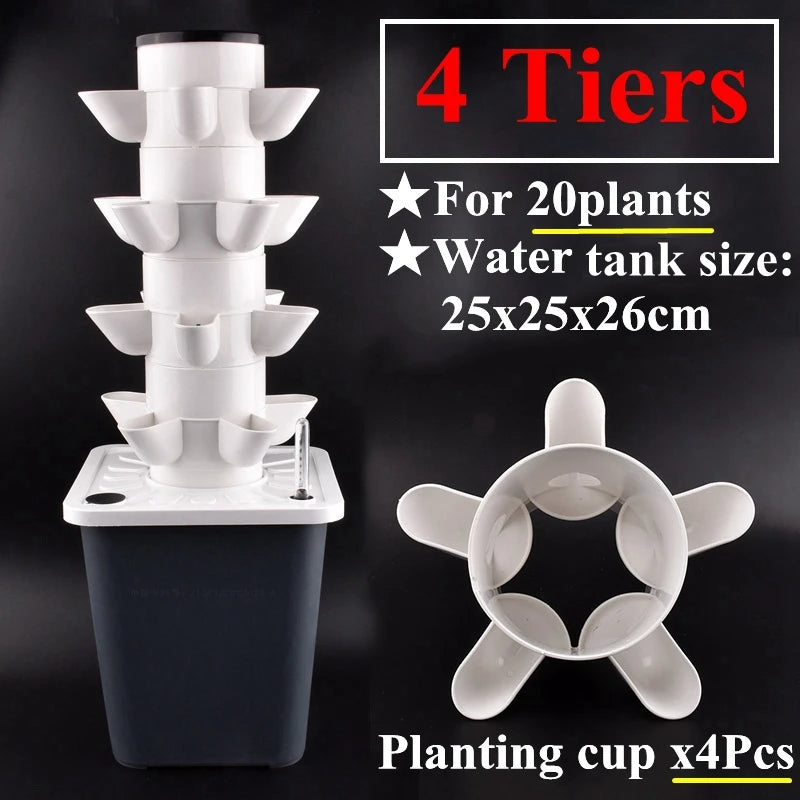 5-Hole Vertical Hydroponic Planter