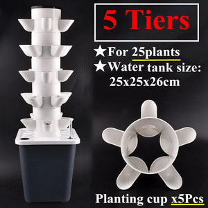 5-Hole Vertical Hydroponic Planter