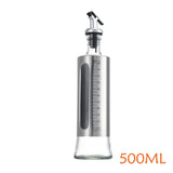 Glass Oil Bottle with Stainless Steel Dispenser - 200/300/500ml