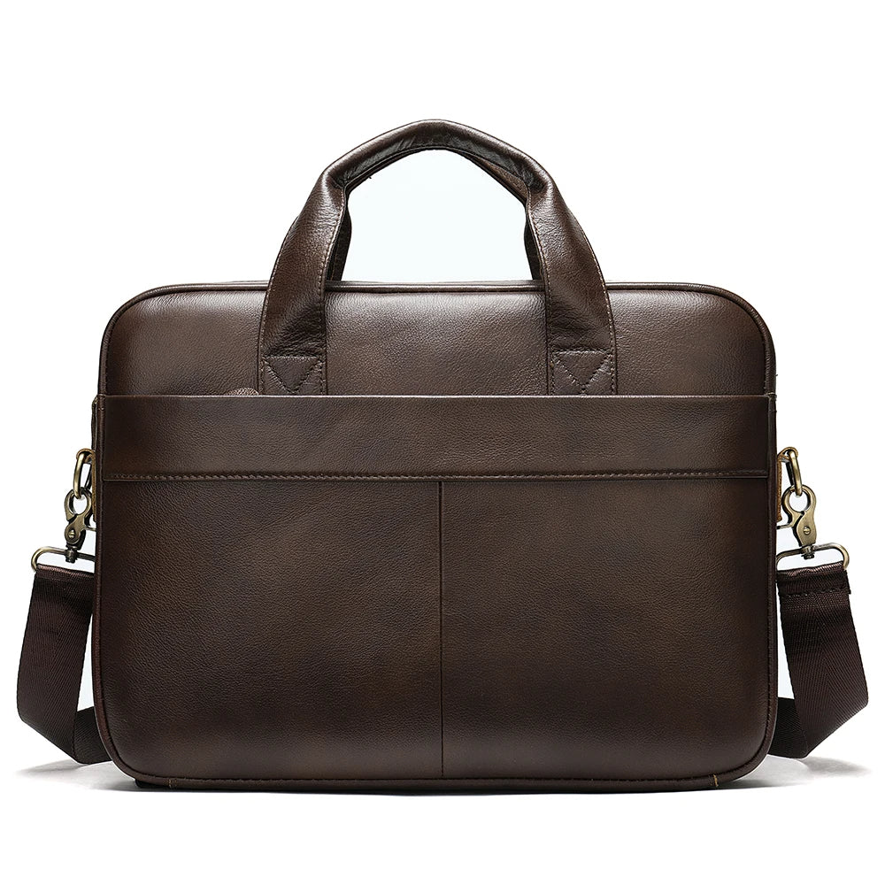 WESTAL Men's Leather Briefcase for Laptop & Documents