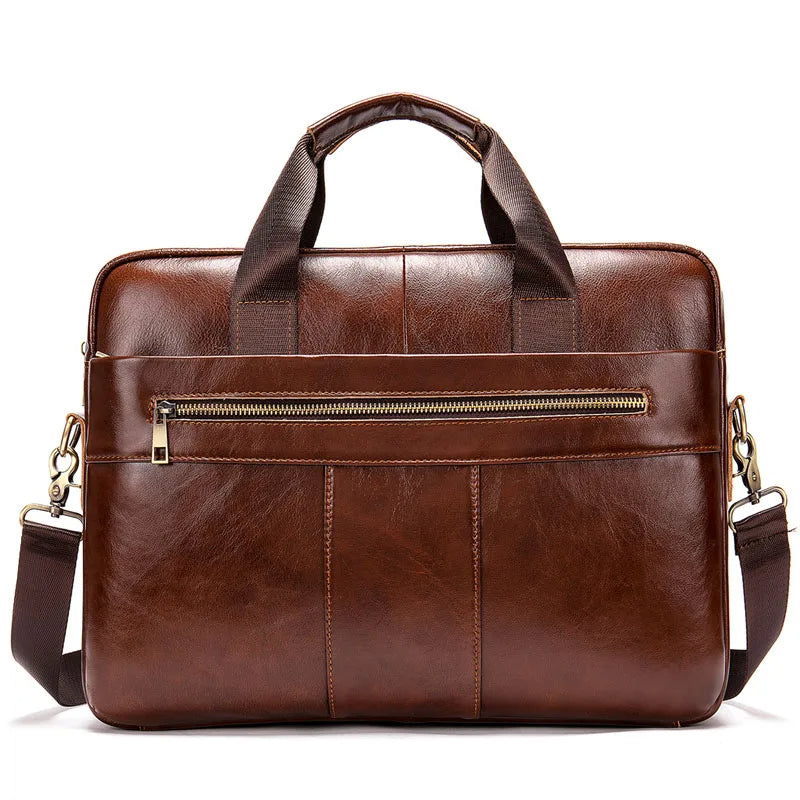 WESTAL Men's Leather Briefcase for Laptop & Documents