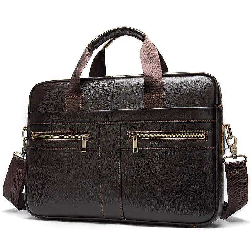 WESTAL Men's Leather Briefcase for Laptop & Documents