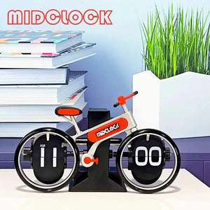 Bicycle Shape Flip Clock - Creative Decor