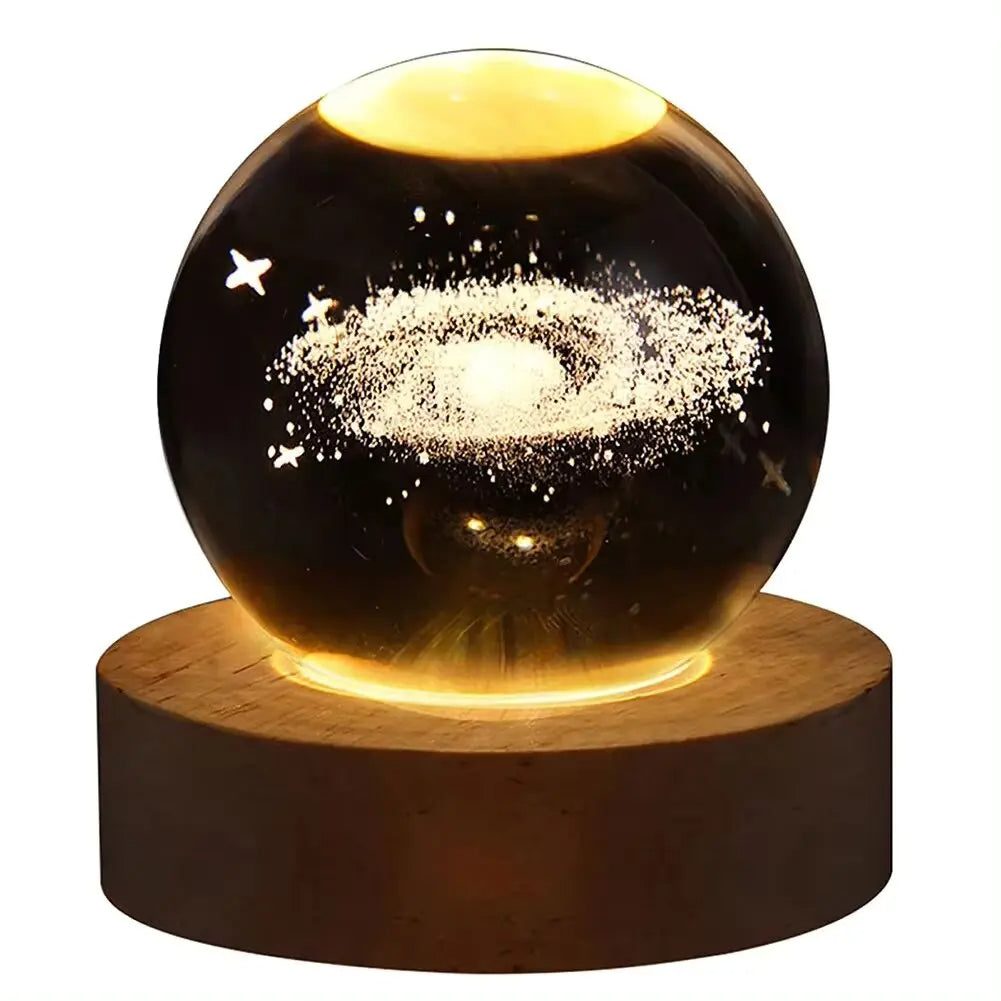 3D Galaxy Crystal Ball Lamp