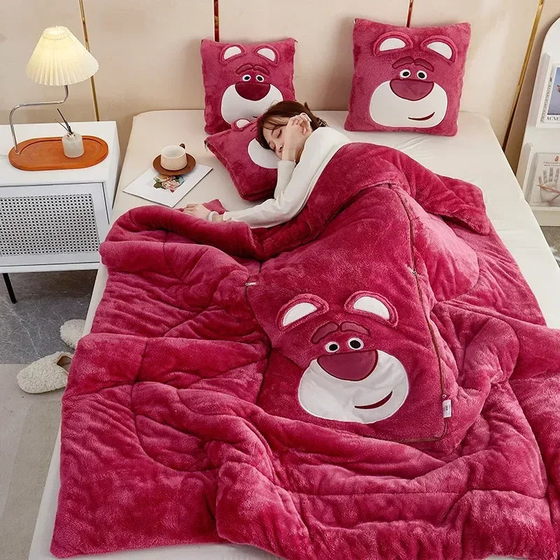 Disney Stitch & Mickey 2-in-1 Winter Blanket