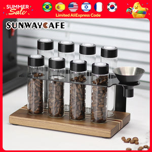 Walnut Coffee Bean Storage & Display Set