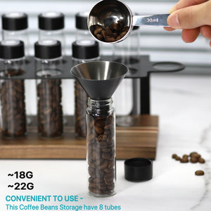 Walnut Coffee Bean Storage & Display Set