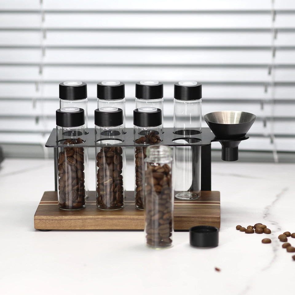 Walnut Coffee Bean Storage & Display Set