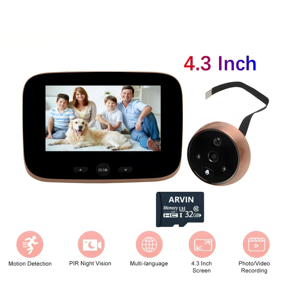 Smart Digital Peephole Camera with Motion Detection