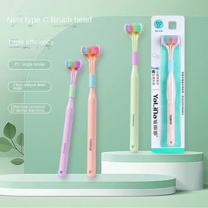 Triple-Sided Ultra-Soft Bristle Toothbrush