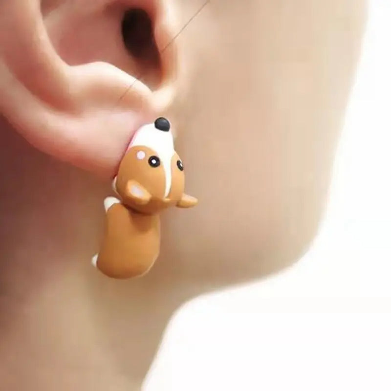 Animal Cartoon Stud Earrings – 2pcs