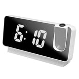 180° Projection Digital Alarm Clock with USB Charging & Dual Alarms