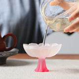 Gradient Lotus Glass Tea Goblet - 45ml