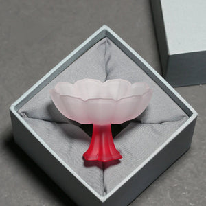 Gradient Lotus Glass Tea Goblet - 45ml