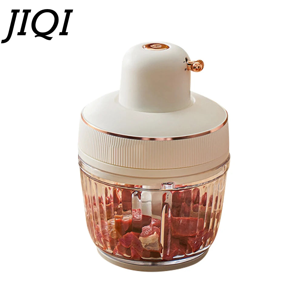 JIQI 2-Gear Electric Meat Mincer & Spice Grinder