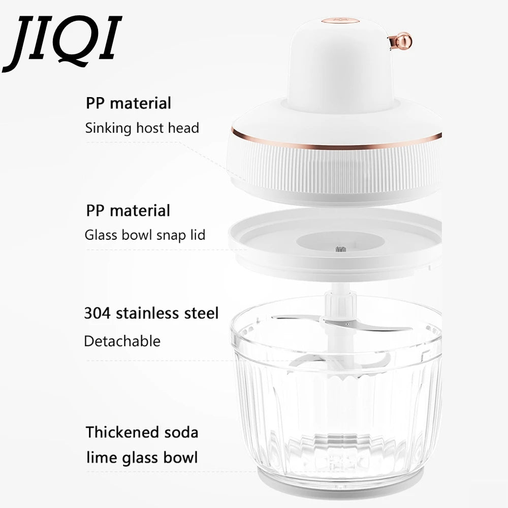 JIQI 2-Gear Electric Meat Mincer & Spice Grinder