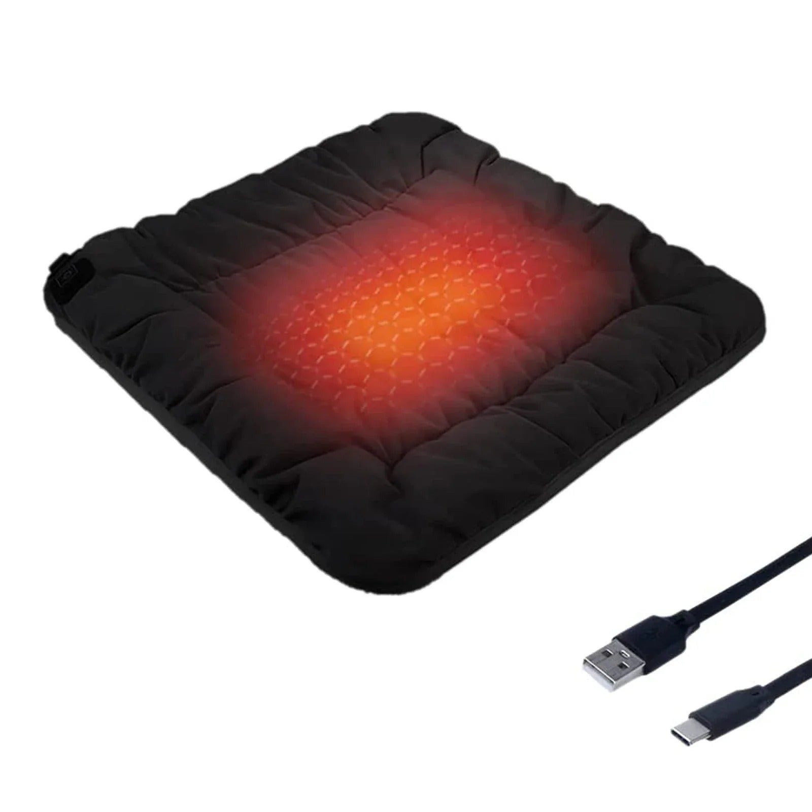 Adjustable temperature electric heated chair pad