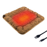 Adjustable temperature electric heated chair pad