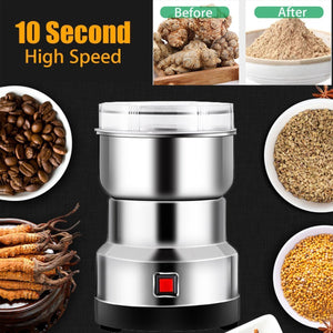 Electronic Coffee and Spice Grinder with 304 Stainless Steel 4 Blades 7oz / 200g