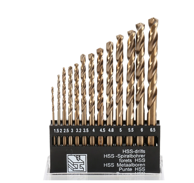 【LM536】13pcs HSS-Co M35 Cobalt Straight Shank Twist Drill Bit