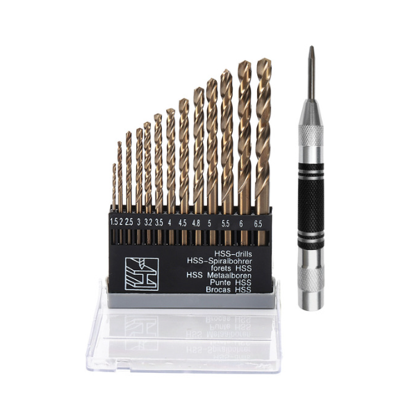【LM536】13pcs HSS-Co M35 Cobalt Straight Shank Twist Drill Bit