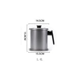 Oil Strainer Pot 1.4/1.7L with Premium 304 Stainless Steel