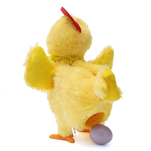 Funny Chicken Laying Egg Singing Dancing Plush Toy