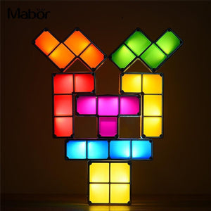 Creative LED Tetris Stackable Desk Lamp/Night Light