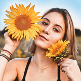 Rotatable Sunflower Necklace