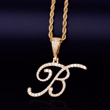 Custom Cursive Initial Letter Necklace