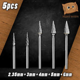 High Speed Double Groove Carving Drill Bits (1 set 5 pcs.)