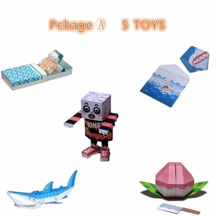 【ALL (10 MODELS TOYS) & FREE SHIPPING】Action Paper Craft Kit By Haruki Nakamura