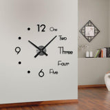 Modern 3D Frameless DIY Animals Wall Clock Stickers