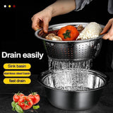【Factory Outlet 50% OFF】Multifunctional stainless steel basin