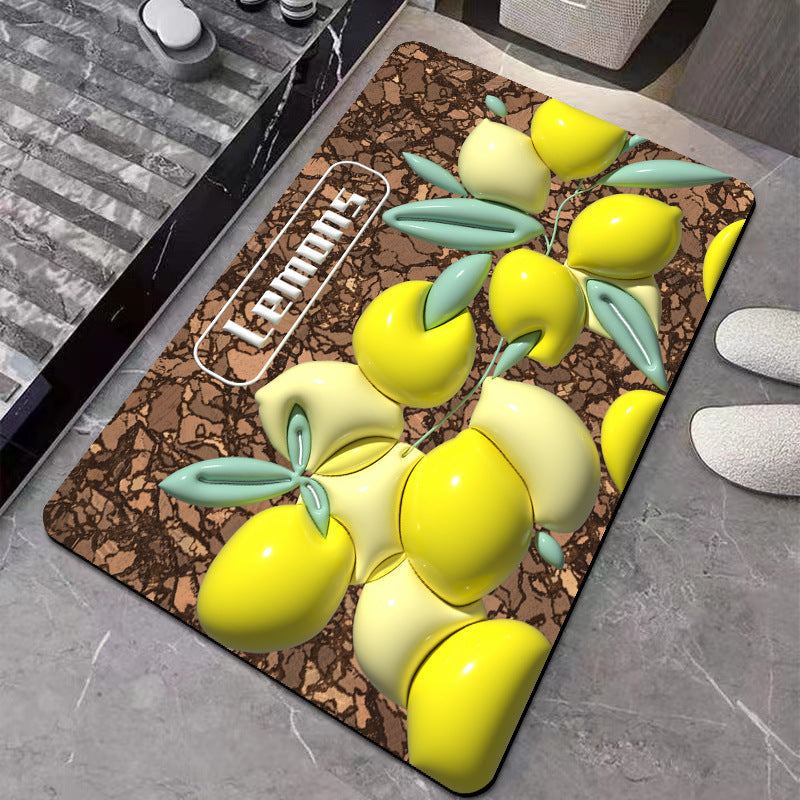 3D Visual Diatom mud Anti-Slip Absorbent Mat