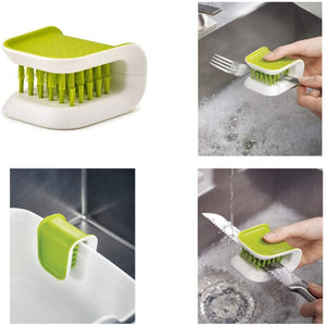 1 set of U-shaped knife and tableware cleaning brush