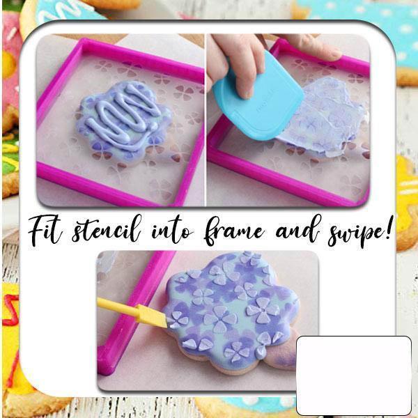 EZCookie Decorating Fondant Stencil Set