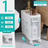 No-installation toilet storage rack slotted toilet storage cabinet