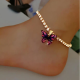 BUTTERFY RHINESTONE ANKLET