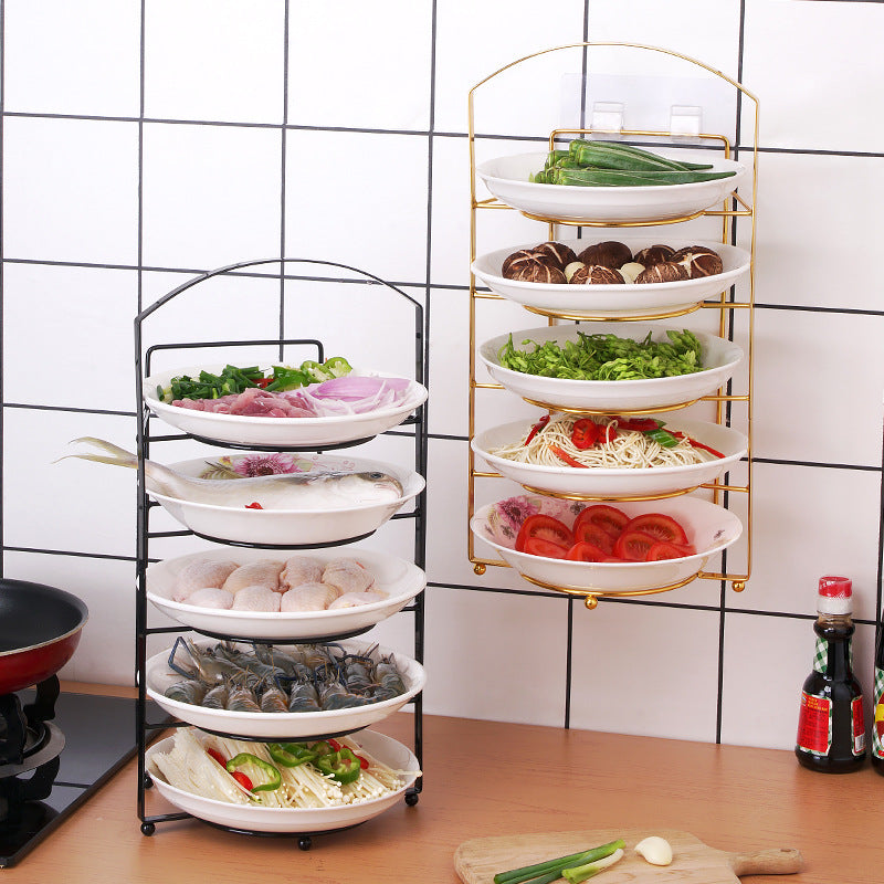 Creative non-perforated portable kitchen preparation rack