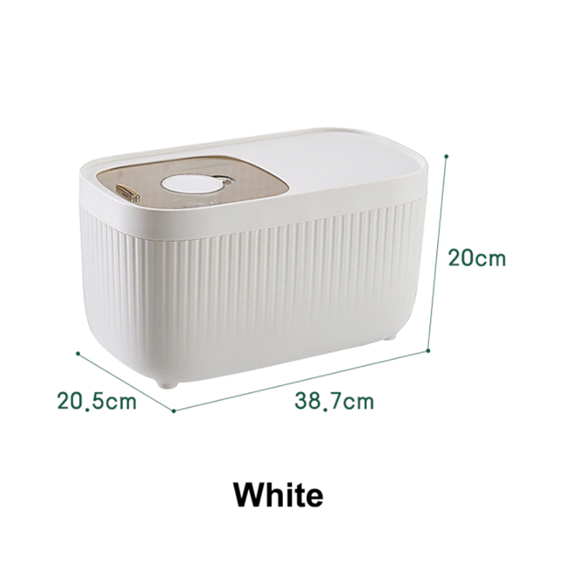 Kitchen Luxury Household Rice Bucket Insect Proof Moisture Sealing Food Storage Box Flour Grains Storage Container