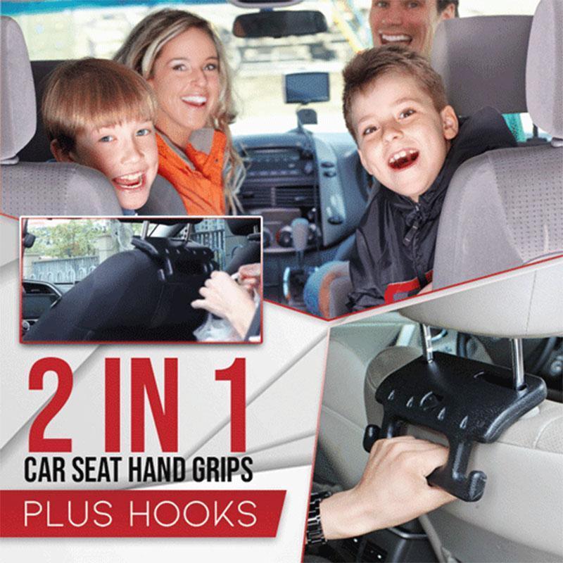 2-in-1 Car Seat Hand Grip Plus Hooks