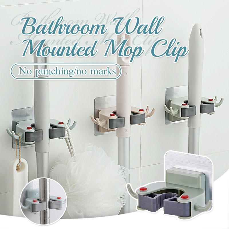Bathroom Wall Mounted Mop Clip