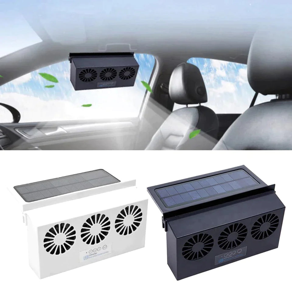 Dual-mode Power Supply Car Solar Fan