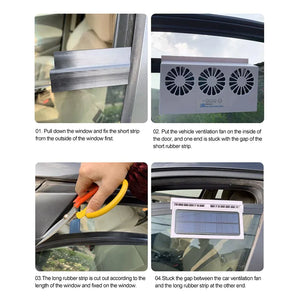 Dual-mode Power Supply Car Solar Fan