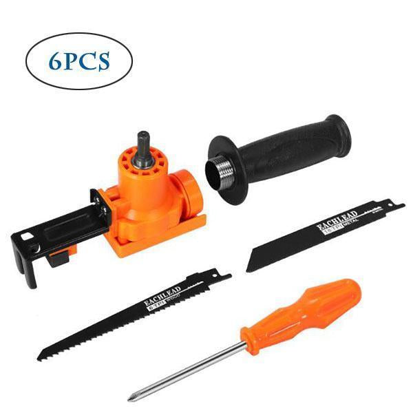 6-Piece Electric Drill Reciprocating Saw Set