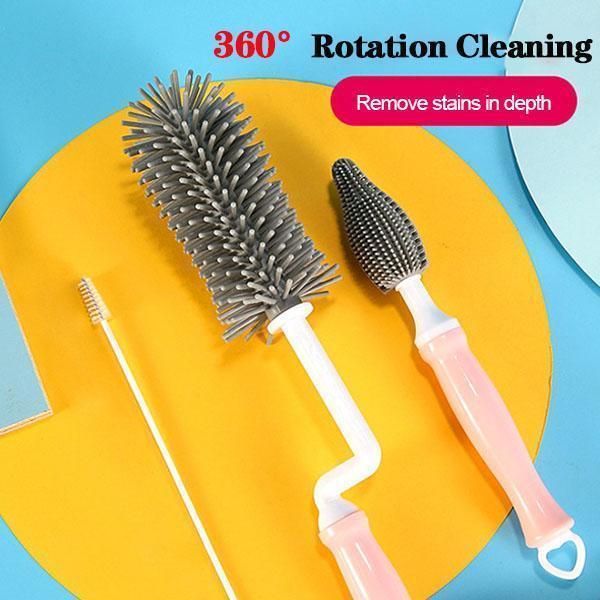 Silicone 360-degree Pacifier Cleaning Brush Set