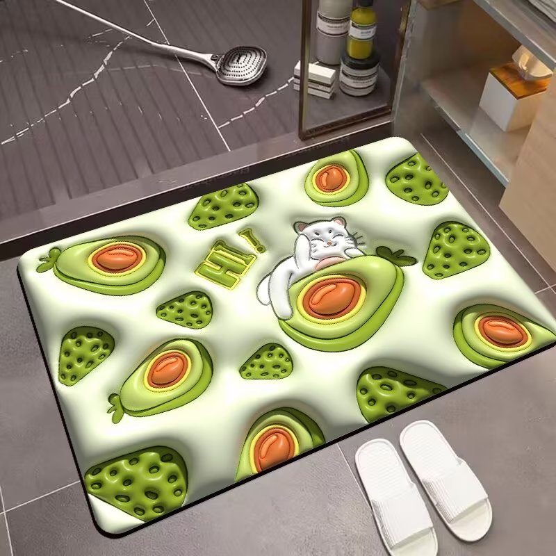 3D Visual Diatom mud Anti-Slip Absorbent Mat