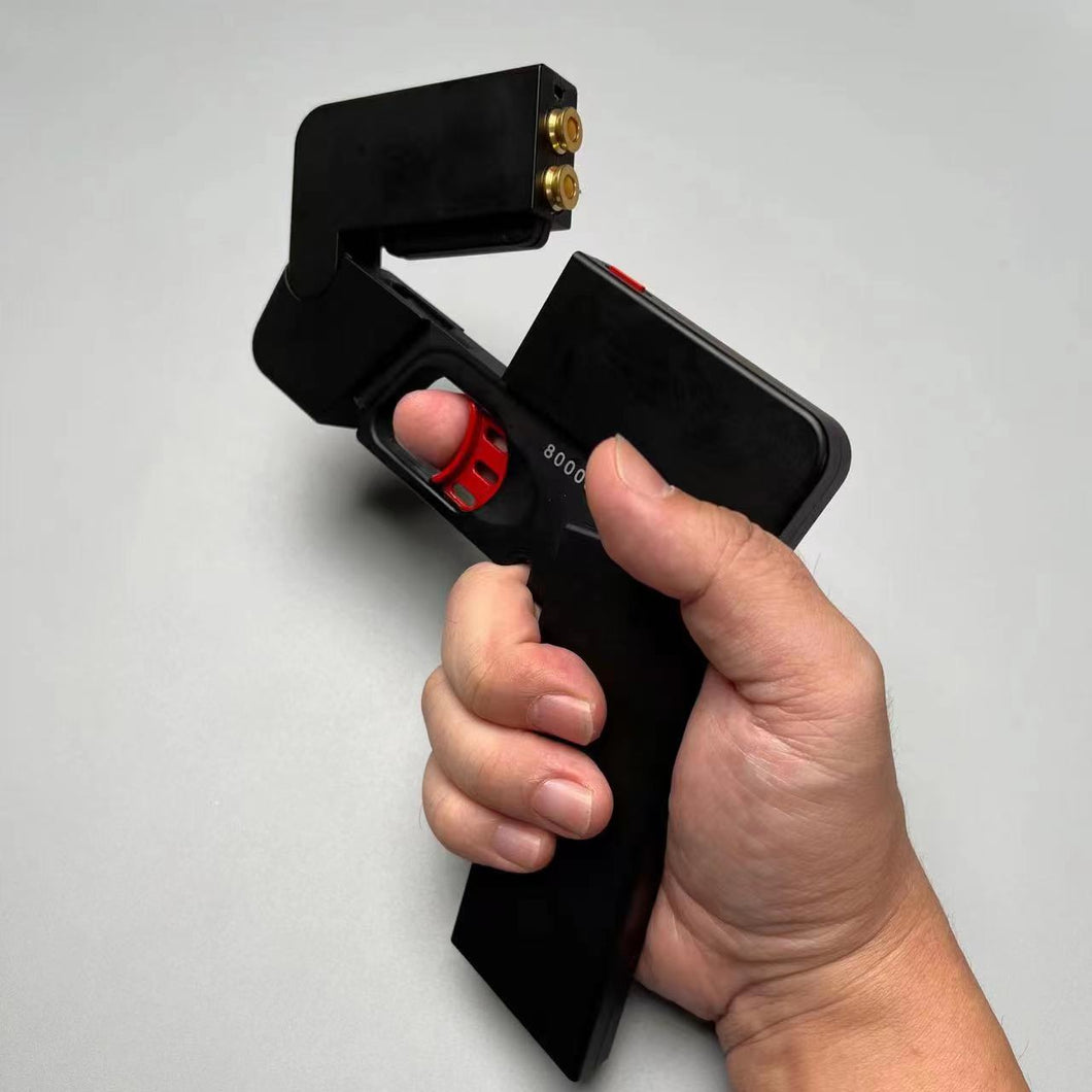 Foldable Alloy Gun Toy - Black Mobile Phone Shape