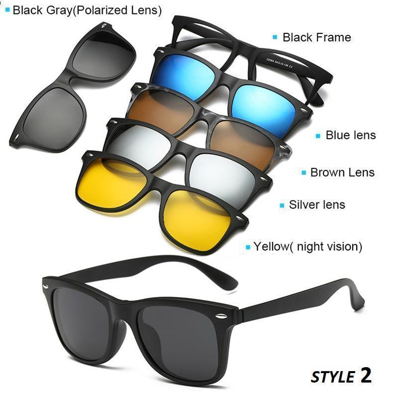 5-in-1 Magnetic Lens Sunglasses